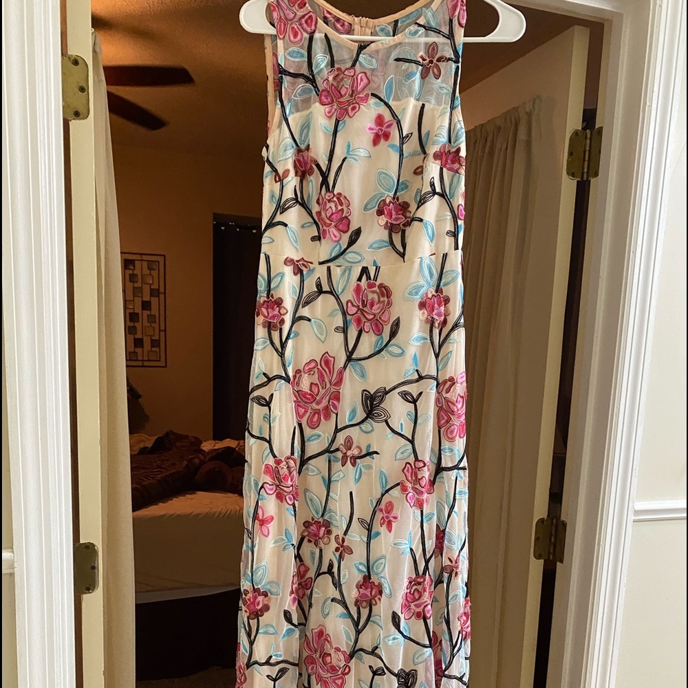 Floral appliqué dress - size S